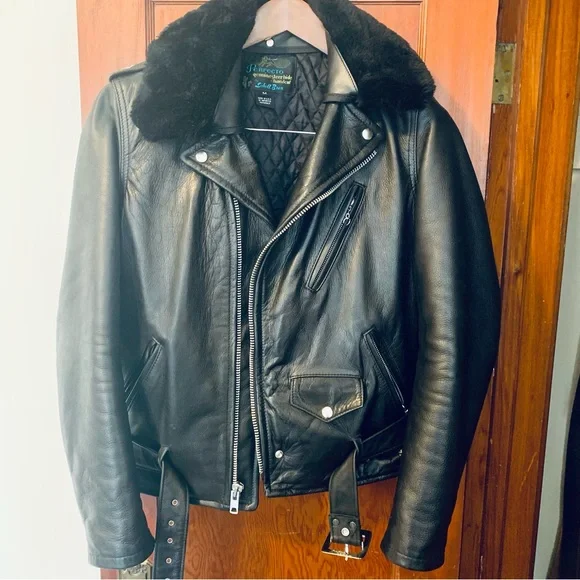 Schott perfecto top fur collar
